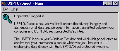 USPTO Direct logged in