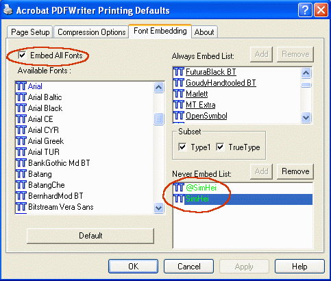 Acrobat configuration "after"