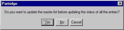 update dialog box